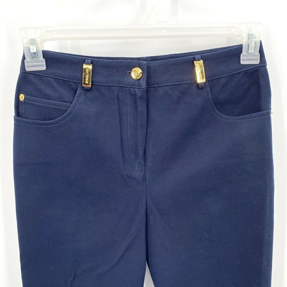 ST. JOHN Sport Navy Blue Straight Leg Pants - Picture 2 of 5